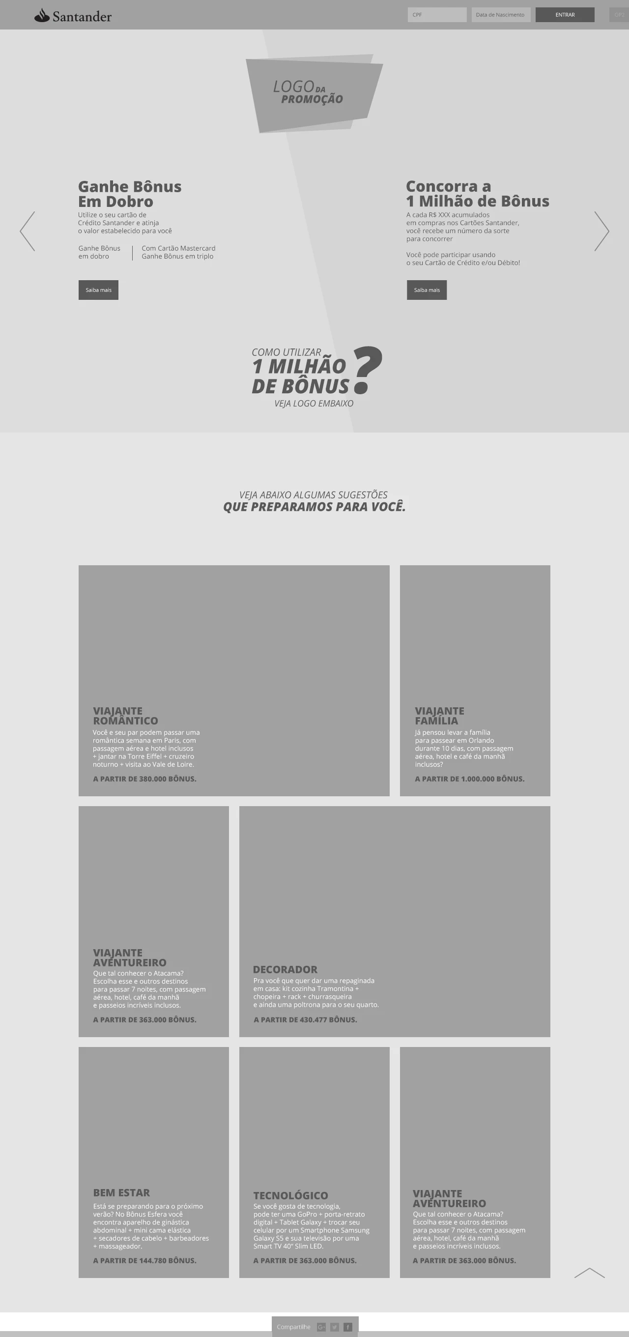 The early home-page wireframe.