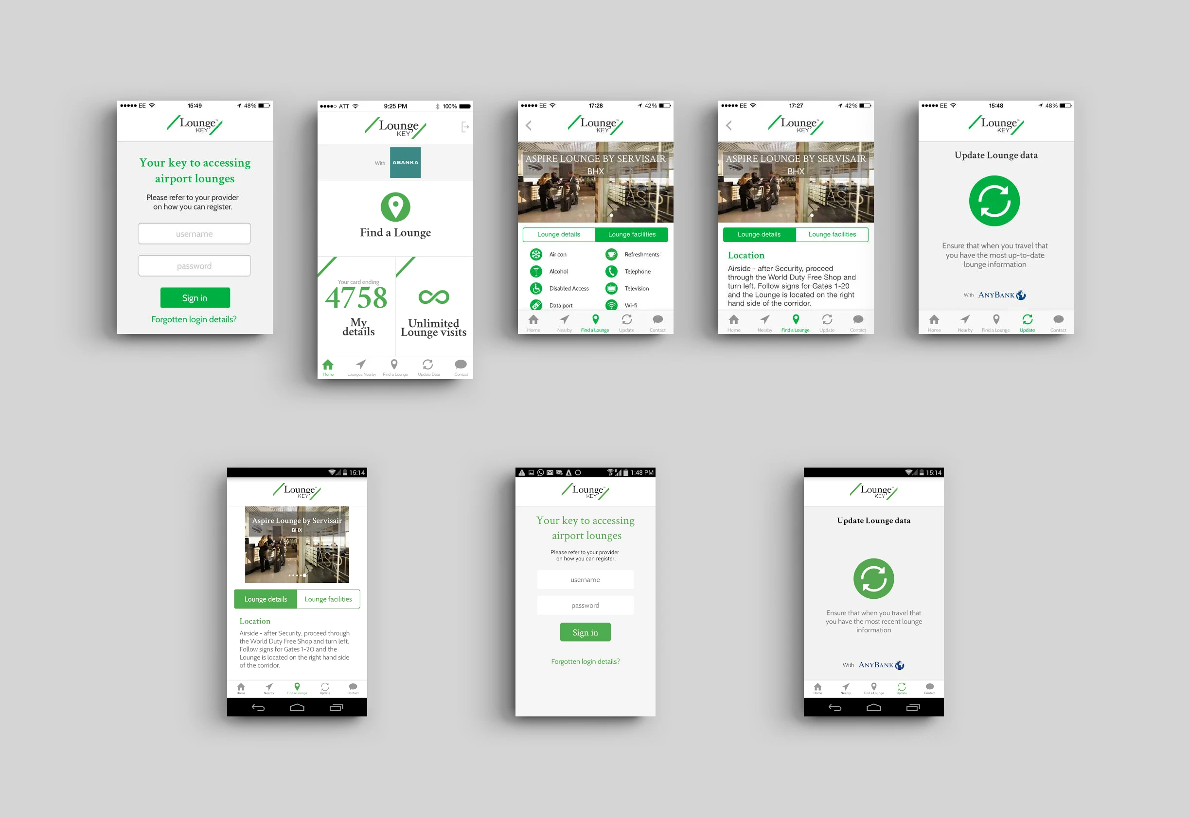 The earlier app: the baseline for the redesign.
