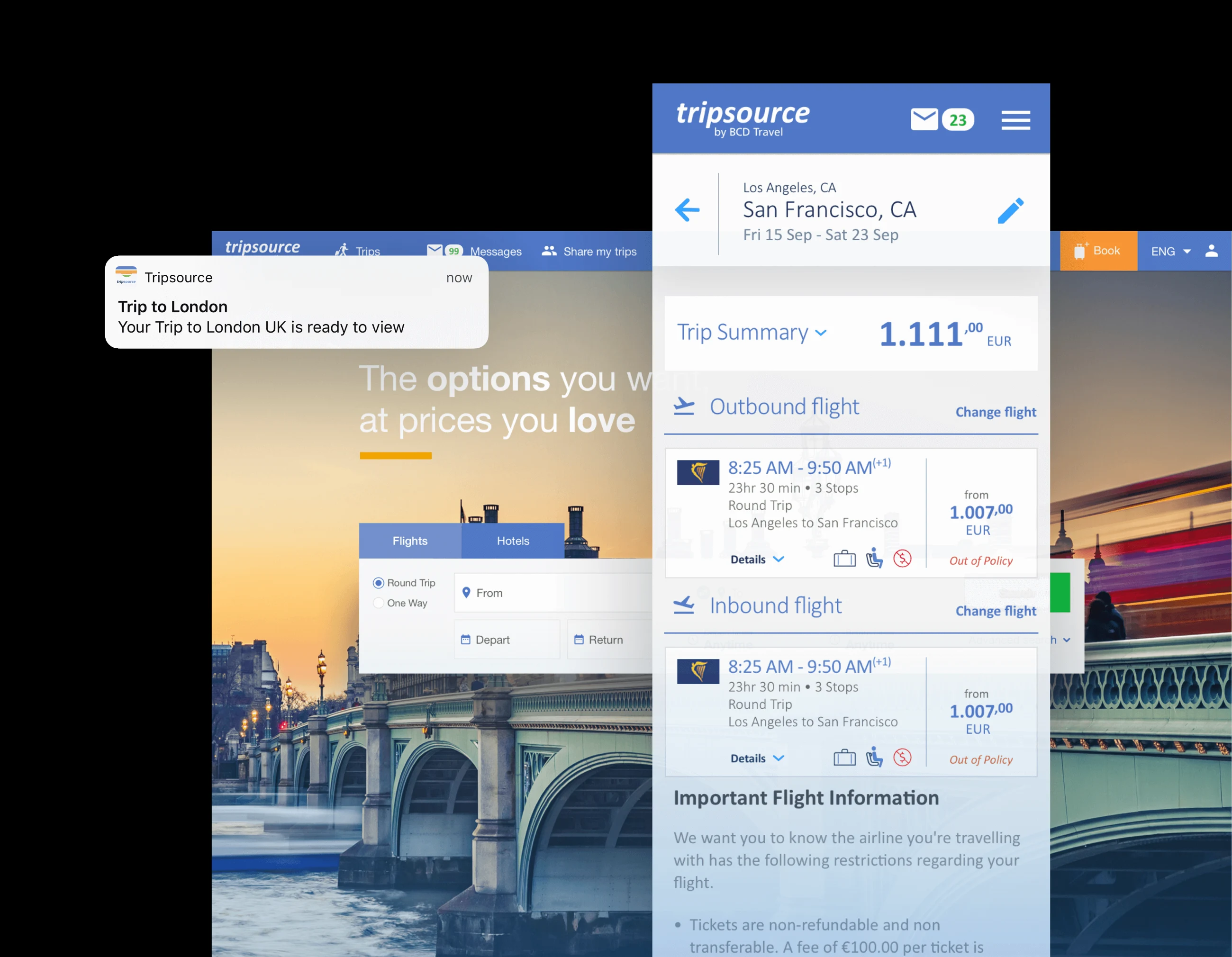 Testing the booking experience across mobile and desktop.