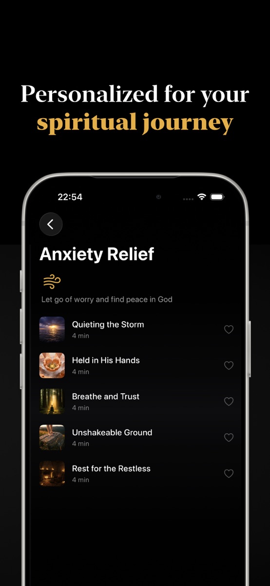 HolyCalm audio category shown in its public App Store imagery